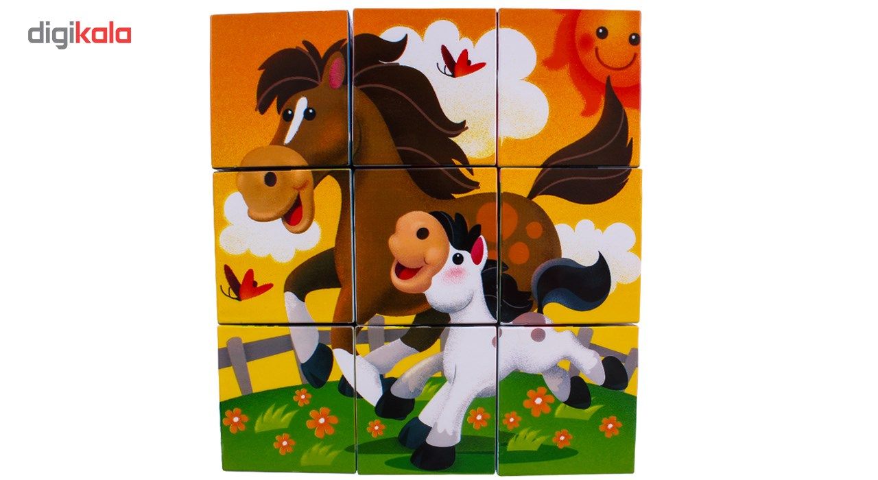 پازل 9 تکه پلی گو مدل Farmhouse Block Puzzle کد 9030 main 1 6