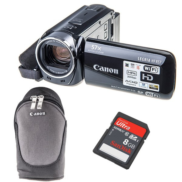 دوربین فیلم برداری کانن Legria HF R57 به همراه کیف و کارت حافظه 8 گیگابایتی سندیسک