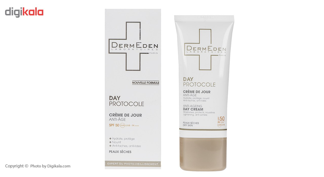 کرم ضد آفتاب و ضد چروک درمدن سری Day Protocole Spf50 حجم 50 میلی لیتر