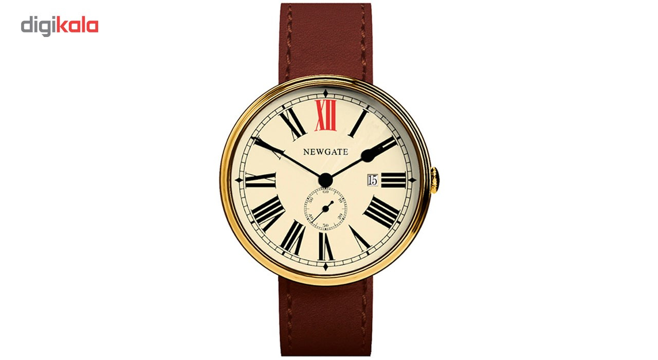 ساعت مچی عقربه ای نیوگیت مدل The Ship Brass Case Brown Strap