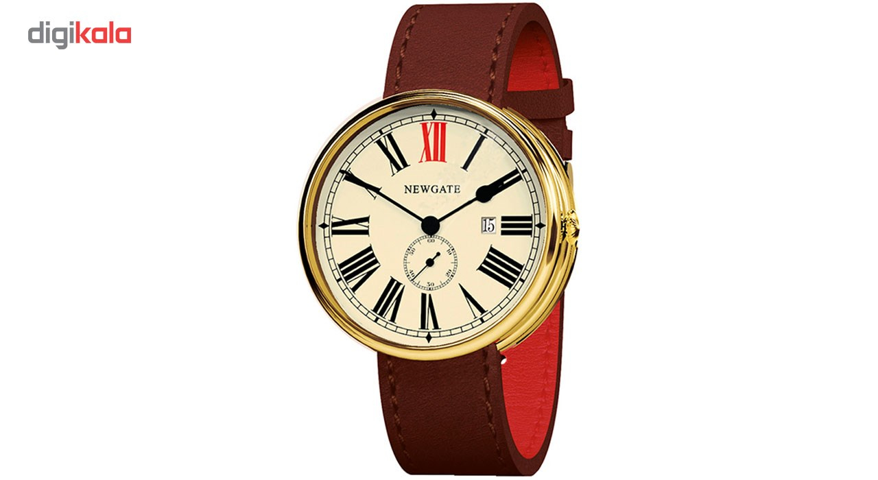 ساعت مچی عقربه ای نیوگیت مدل The Ship Brass Case Brown Strap