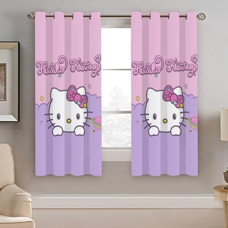 پرده نیروانا طرح گربه کودک مدل مخمل کد 8204 سایز 140×200 سانتی متر