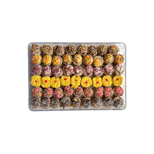 شیرینی خانگی نخودچی با تزئین شکلات و مغز - 500 گرم