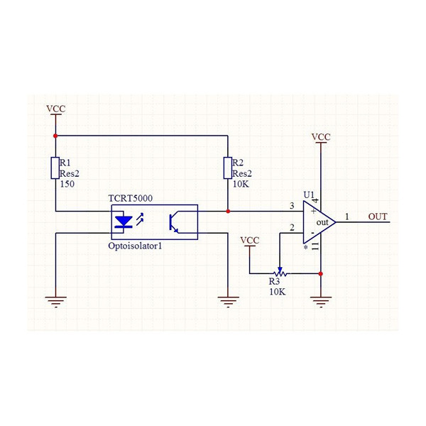 سنسور فرستنده گیرنده مادون قرمز مدل TCRT5000