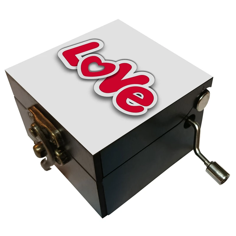 جعبه موزیکال مدل هندلی طرح عشق love قلب کد 304۱