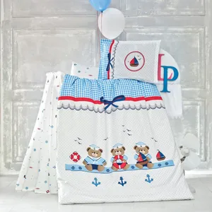 سرویس  خواب 4 تکه نوزادی لوکا پاتیسکا مدل Sailor آبی