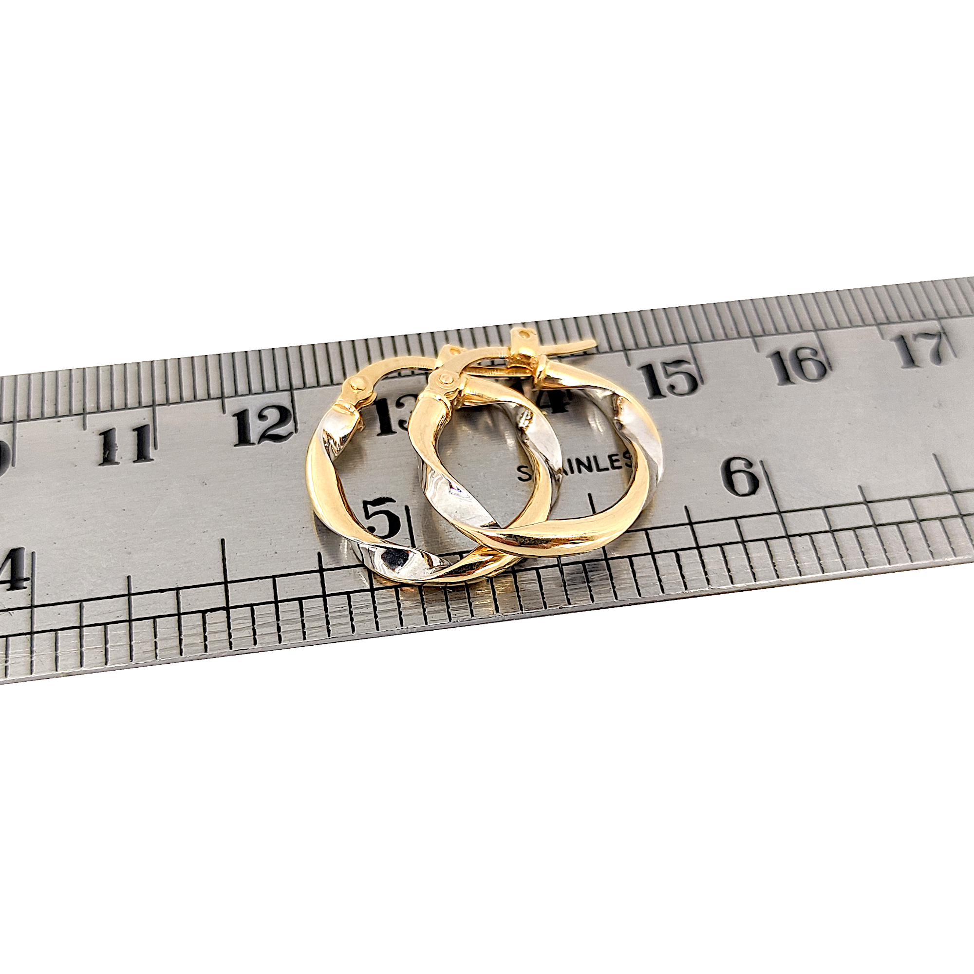 گوشواره حلقه ای طلا 18 عیار زنانه طلا و جواهرسازی افرا مدل چفتی 161159