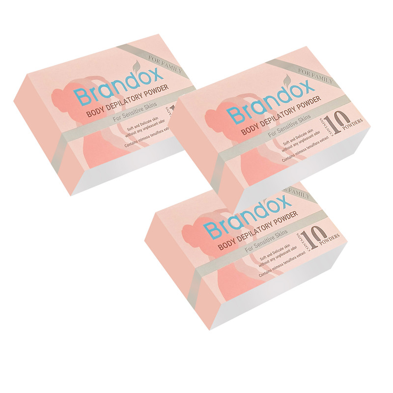 پودر موبر بدن بدون بو براندوکس مدل Sensitive وزن 500 گرم مجموعه  3 عددی