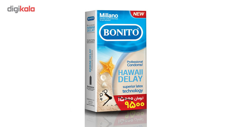کاندوم بونیتو مدل Hawaii Delay بسته 6 عددی