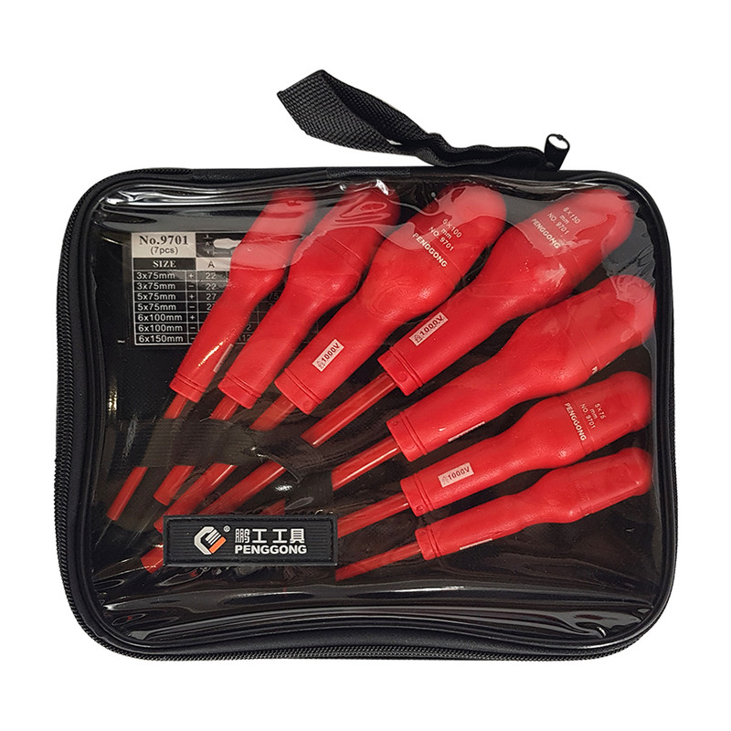 پیچ گوشتی مدل عایق 1000V بسته 7 عددی