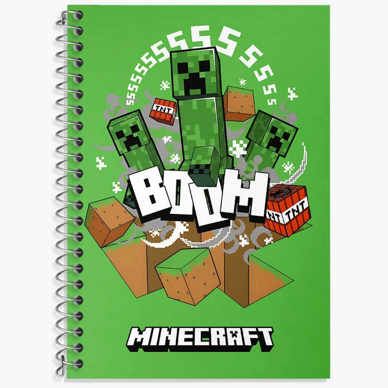 دفتر لغت 50 برگ خندالو طرح ماینکرافت (Minecraft) کد N5196