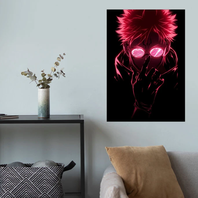 پوستر گوفی مدل سوکونا و ایتادوری یوجی انیمه جوجوتسو کایسن کد BLK63