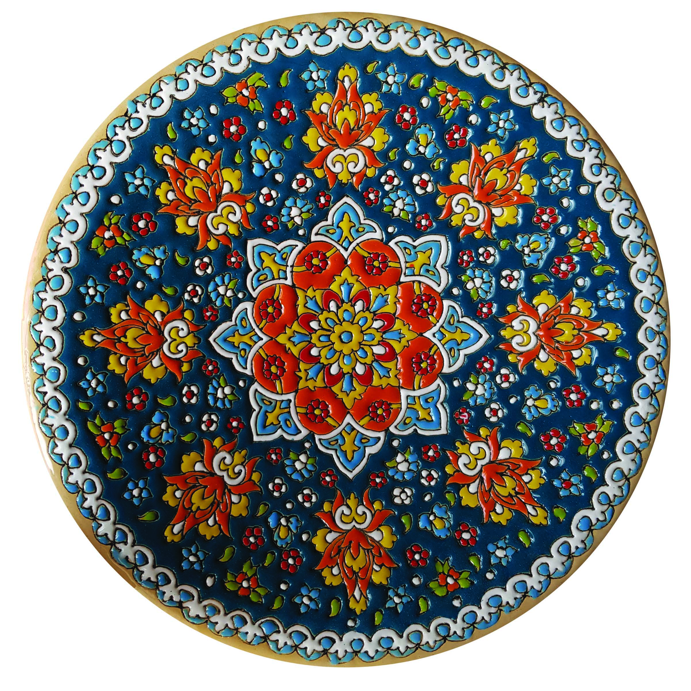 بشقاب میناکاری سفالی کد 20