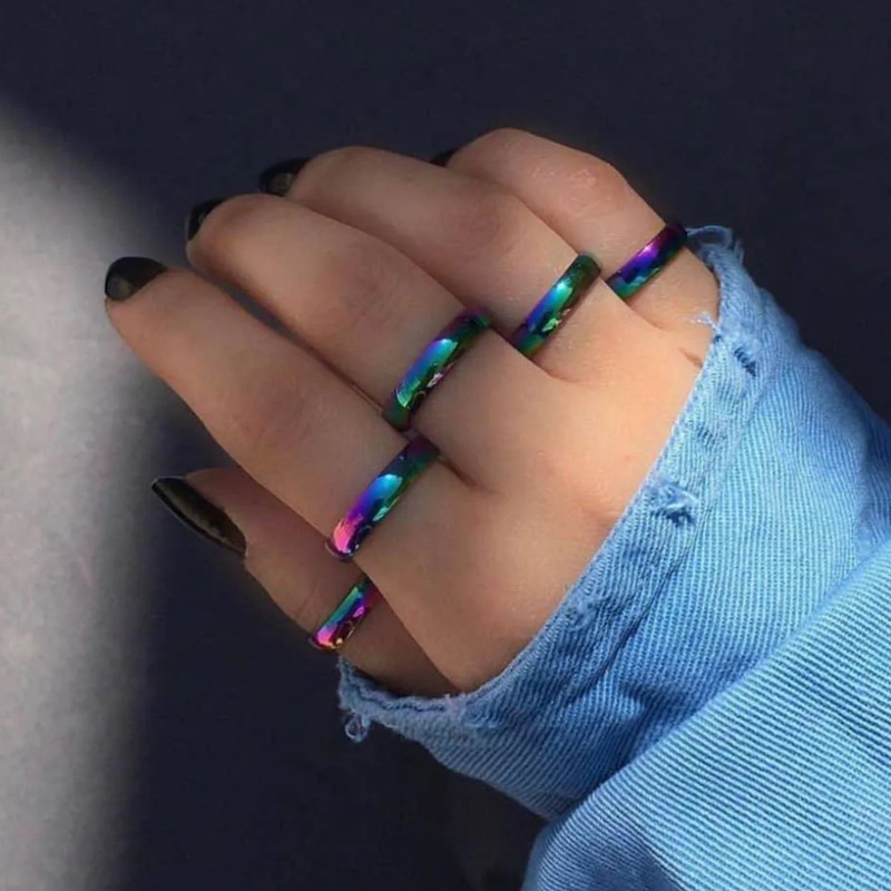 انگشتر زنانه مدل استیل هلوگرامی 48