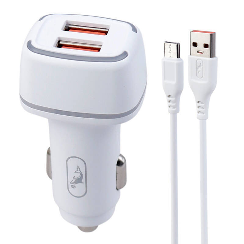 شارژر فندکی اسکای دلفین مدل SZ17T به همراه کابل تبدیل USB-C
