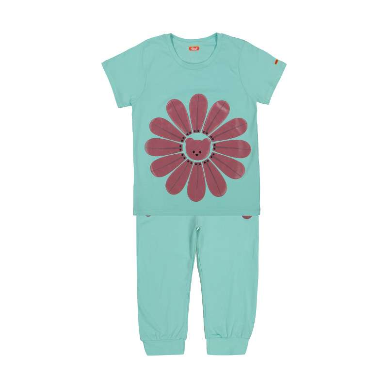 ست تی شرت و شلوار دخترانه مدل سانی A