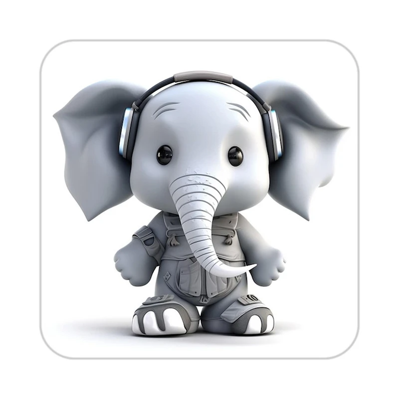 زیر لیوانی کاکتی طرح حیوانات کارتونی مدل mp27965