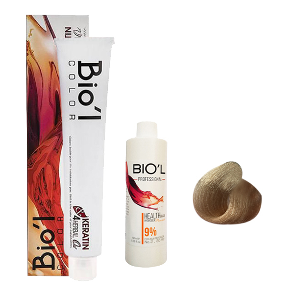 کیت رنگ مو بیول سری CHOCOLATE شماره 9.7 حجم 100 میلی لیتر رنگ بلوند زیتونی خیلی روشن