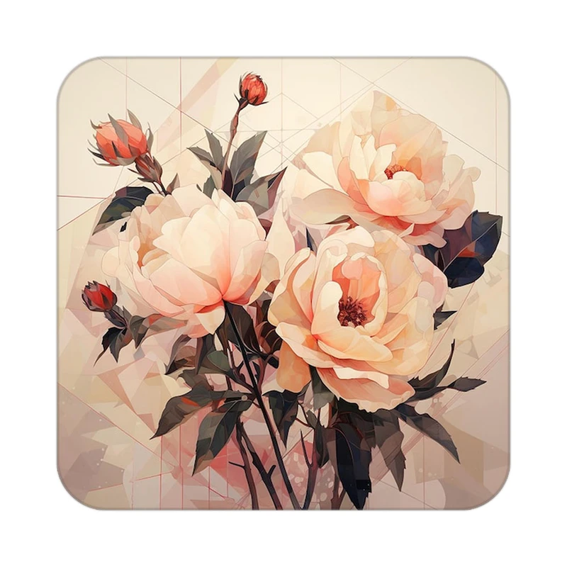 زیر لیوانی کاکتی طرح گل مدل mp16188