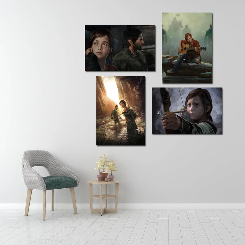 تابلو شاسی طرح بازی the last of us 2 مدل 340 مجموعه 4عددی 