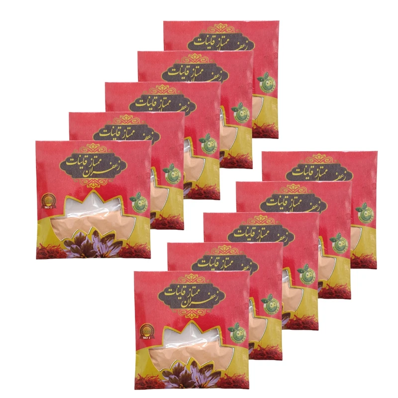 پودر زعفران قائنات - 25 گرم بسته 10  عددی