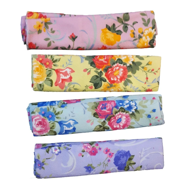 دستمال آشپزخانه طرح گلبرگ مجموعه 4 عددی