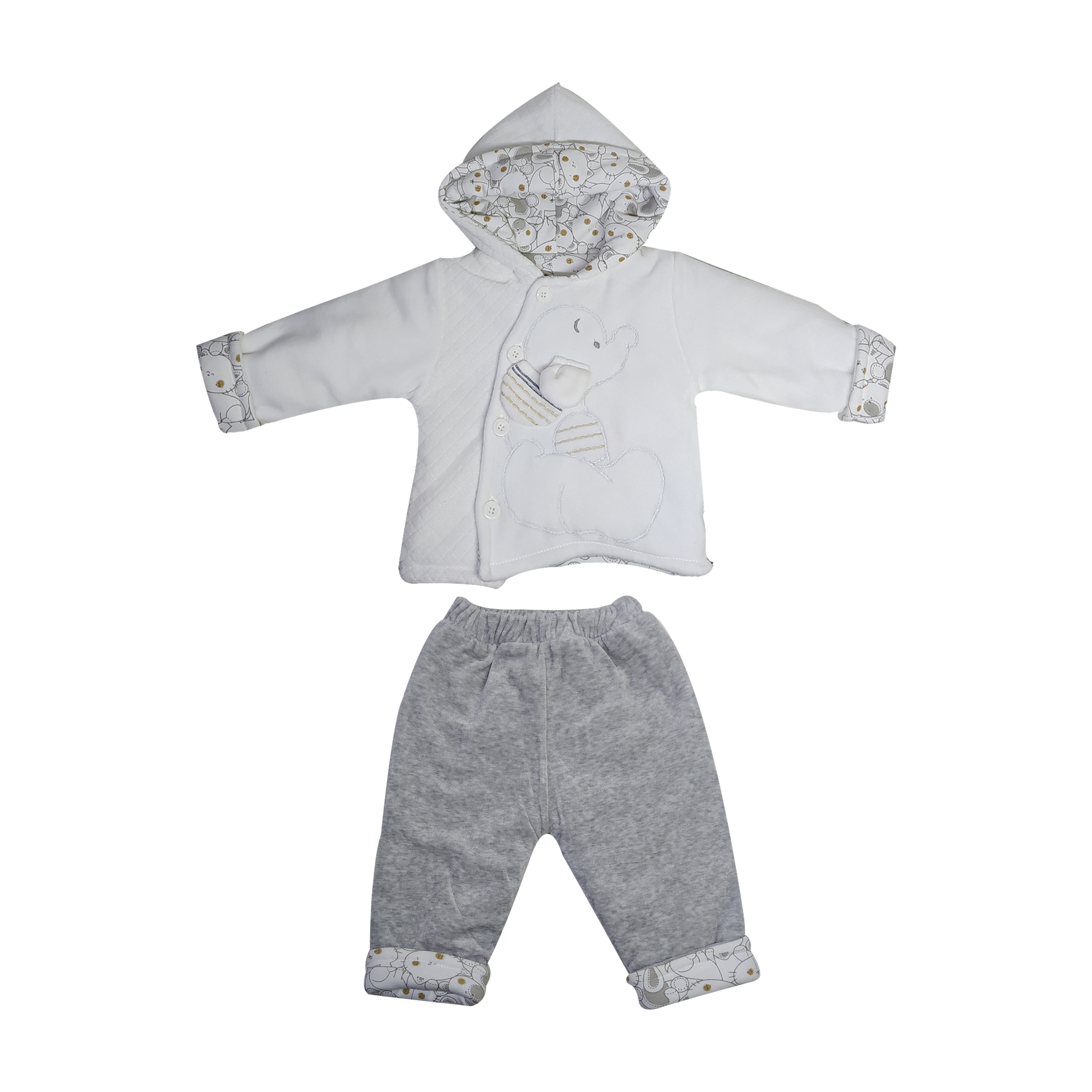 ست سویشرت و شلوار نوزادی مدل Elephant