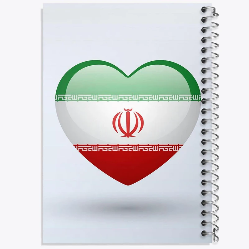 دفتر مشق 100 برگ خندالو طرح پرچم ایران کد 20507