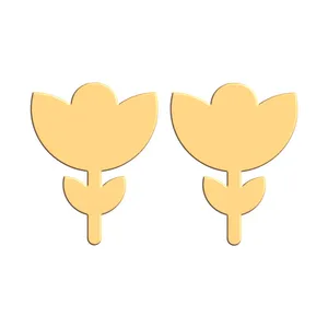 گوشواره طلا 18 عیار زنانه فرشته مدل طرح گل WEL-000206