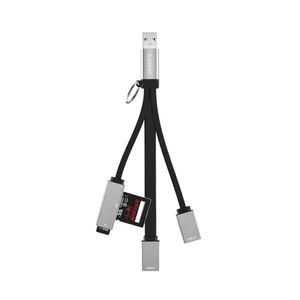 هاب 4 پورت USB و کارت خوان ارلدام مدل HUB16A