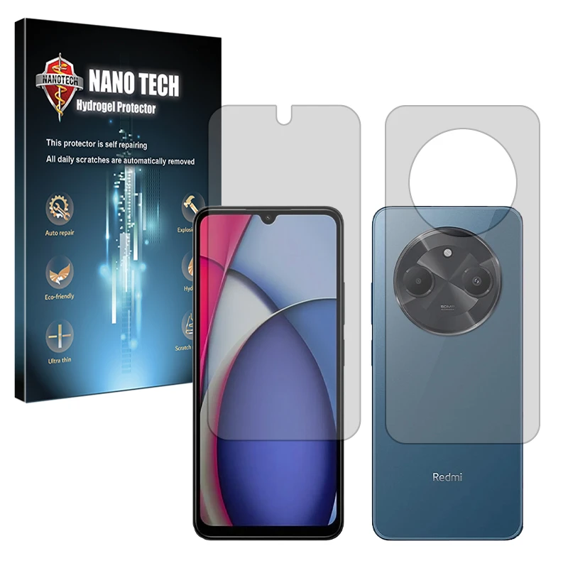 محافظ صفحه نمایش مات نانو تک مدل Tough مناسب برای گوشی موبایل شیائومی  Redmi A3 Pro به همراه محافظ پشت گوشی 