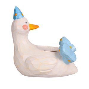 نقد و بررسی گلدان دکوگل طرح اردک سفید مدل DG004 توسط خریداران