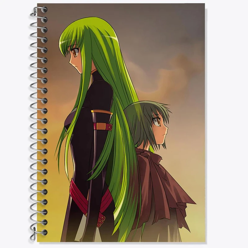 دفتر زبان 50 برگ خندالو مدل دو خط طرح سی سی انیمه کد گیاس Code Geass کد 13065