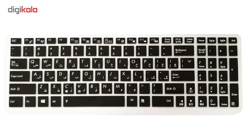 محافظ کیبورد با حروف فارسی مدل Crystal Guard مناسب برای لپ تاپ ایسوس
