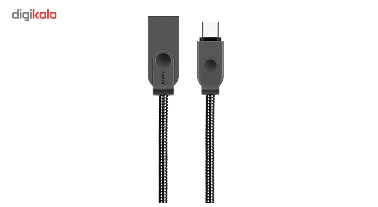 کابل شارژ  فلزی تایپ C به usb  جووی مدل  TC07 شارژ سریع به طول 120 سانتی متر