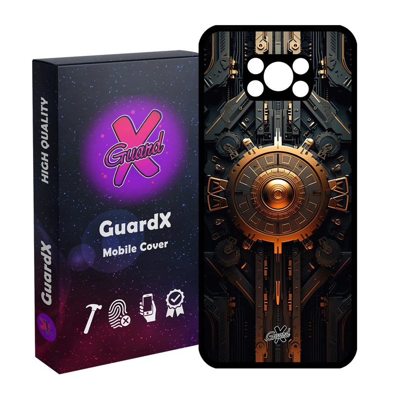 کاور گارد ایکس طرح قفل مدل Glass10614 مناسب برای گوشی موبایل شیائومی Poco X3 NFC/Poco X3/Poco X3 Pro