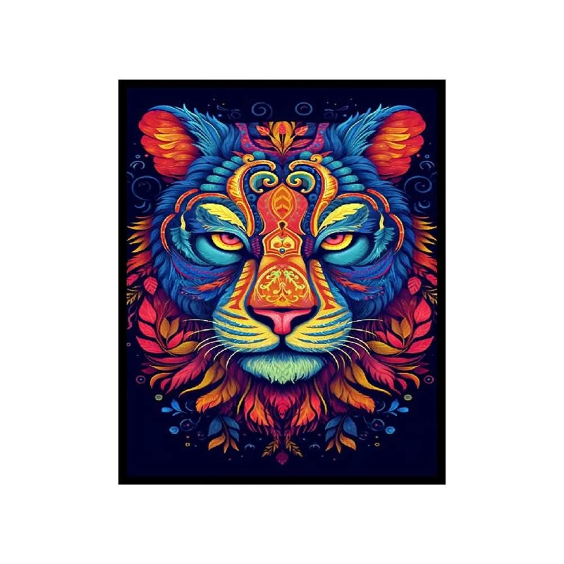 پوستر مدل ببر رنگارنگ