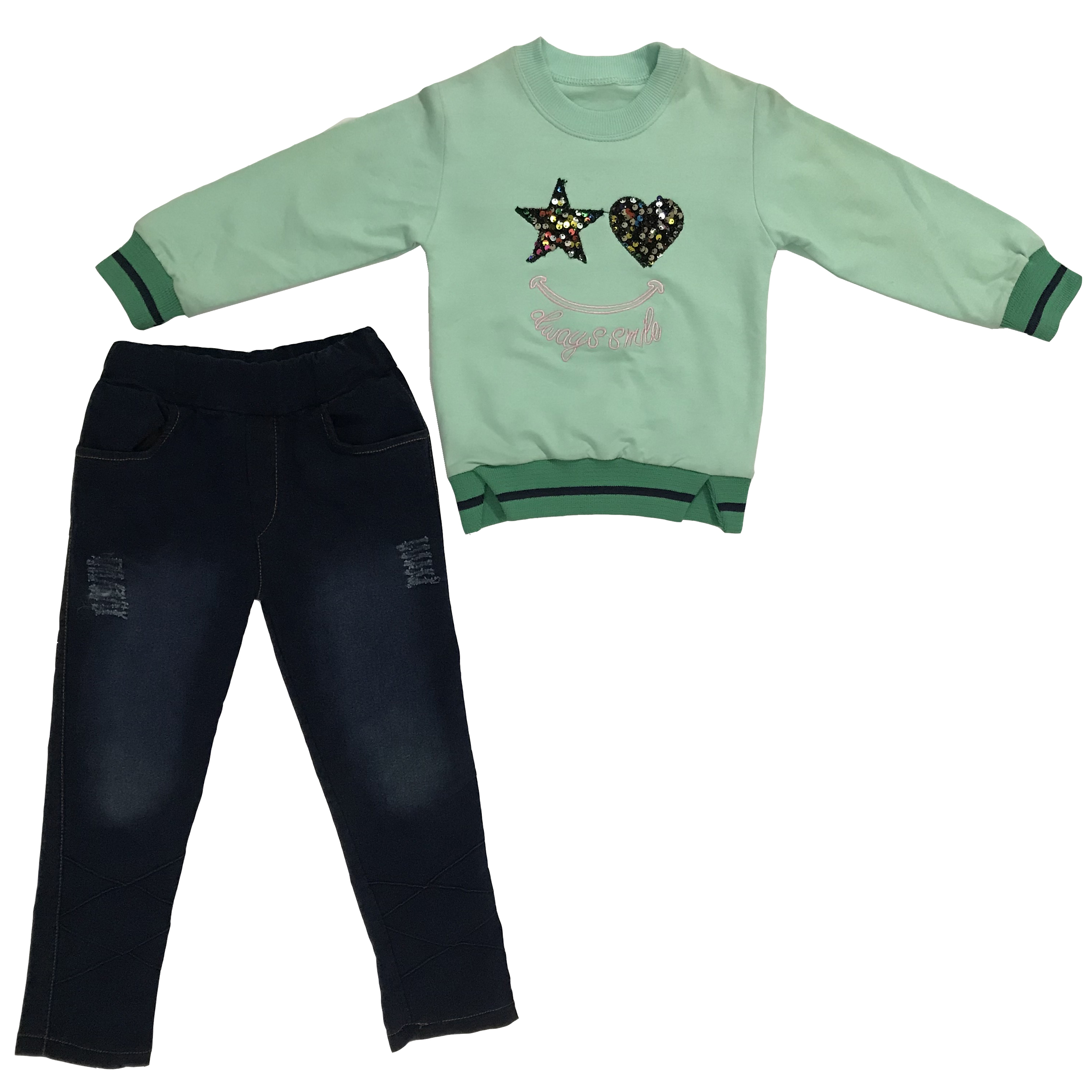 ست تی شرت و شلوار دخترانه مدل mini