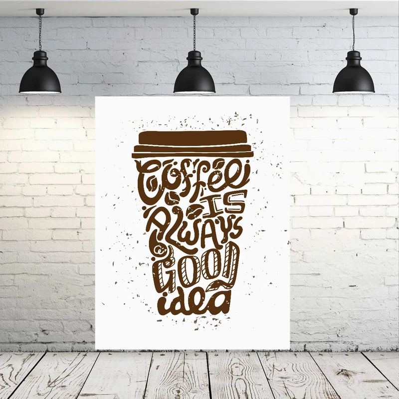 پوستر دیواری طرح فانتزی مدل لیوان کافی کد FP961