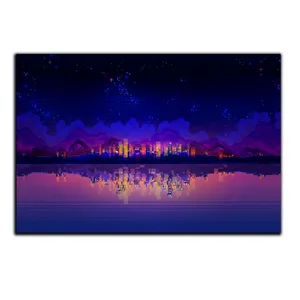 تابلو شاسی بکلیت طرح شب پر ستاره و دریا مدل SH-S5813