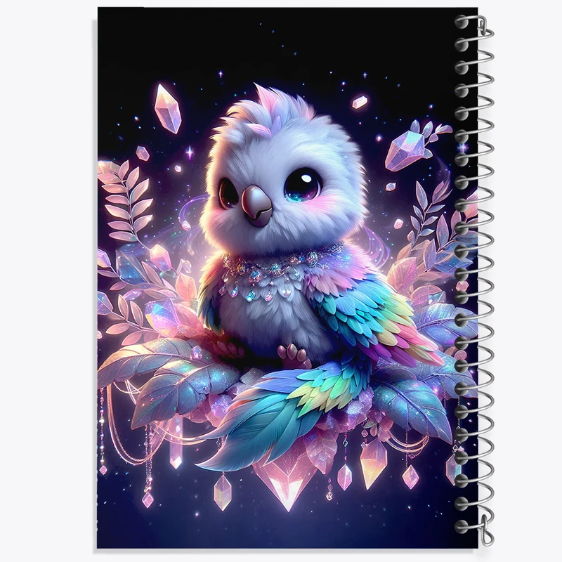 دفتر شطرنجی 50 برگ خندالو طرح پرنده کیوت کد F5390