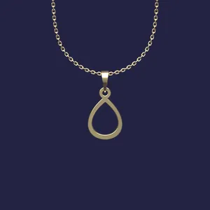 گردنبند طلا 18 عیار زنانه مدوپد مدل اشک کد Z2-1-1201