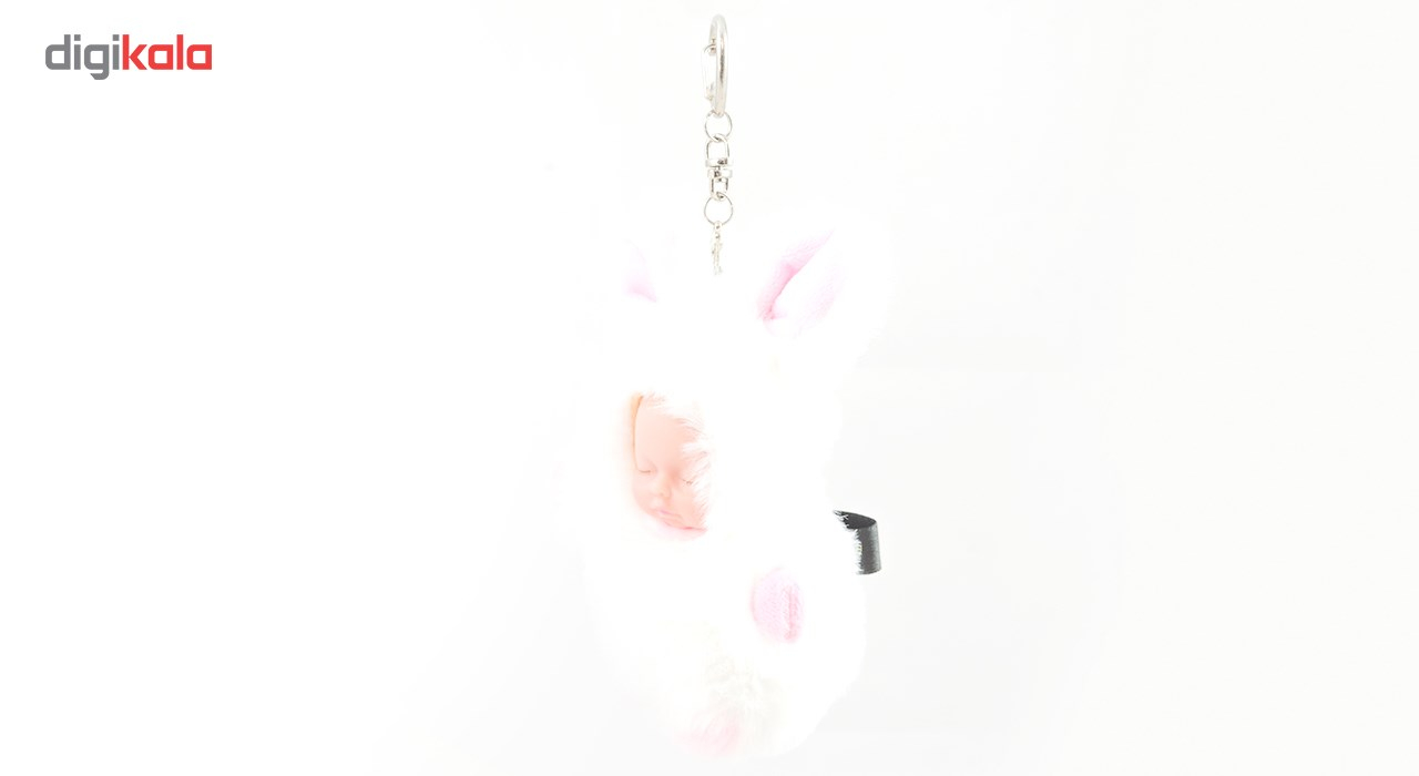 آویز و جاسوئیچی نوزاد لاکچری مدل White Rabbit Dress