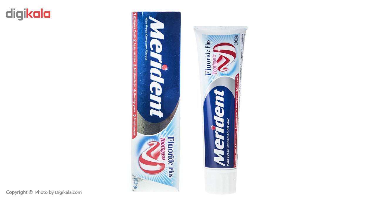 خمیر دندان سفید کننده مریدنت سری Fluoride Plus مدل Cinnamon مقدار 130 گرم
