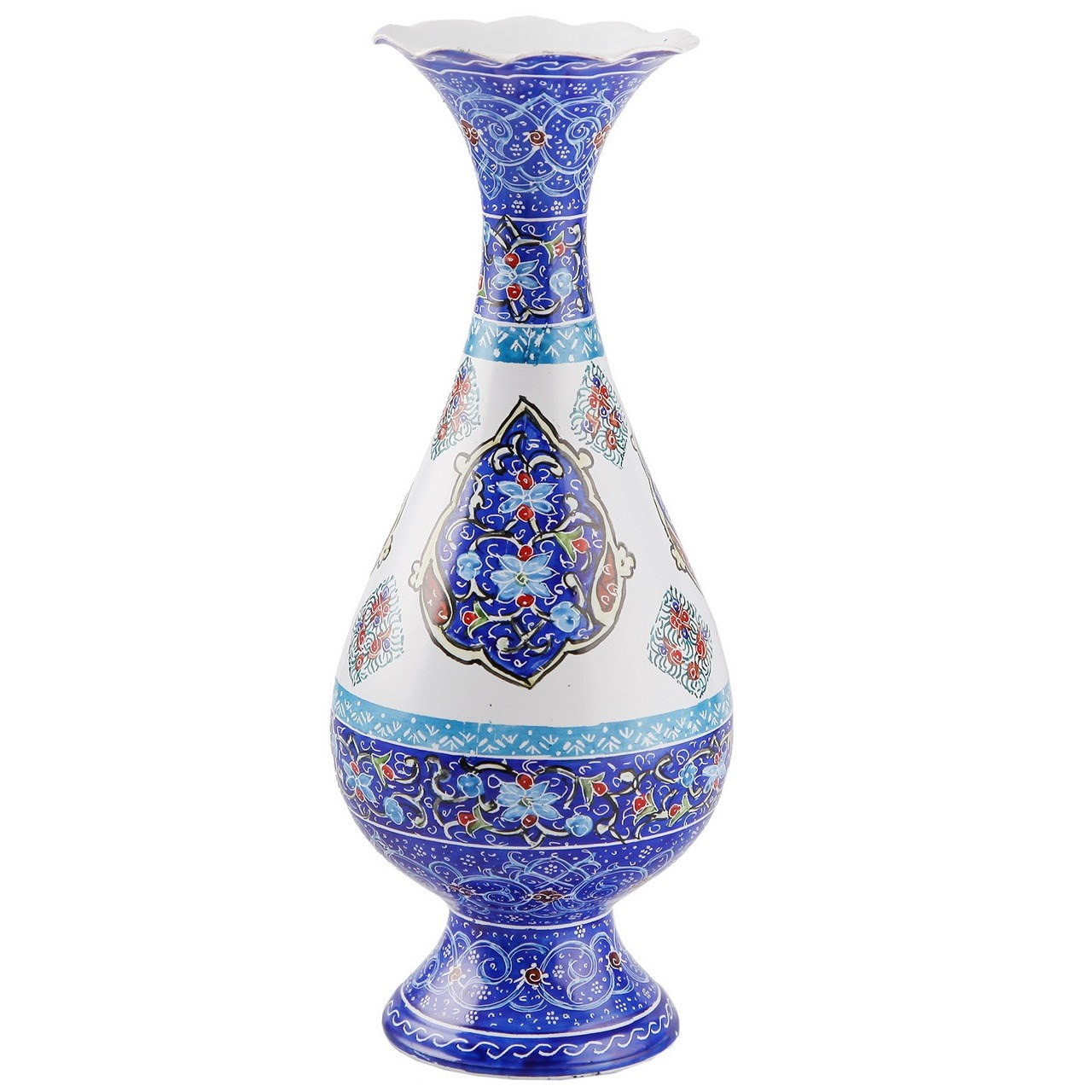 گلدان مسی میناکاری اثر ابوالقاسمی کد 170164