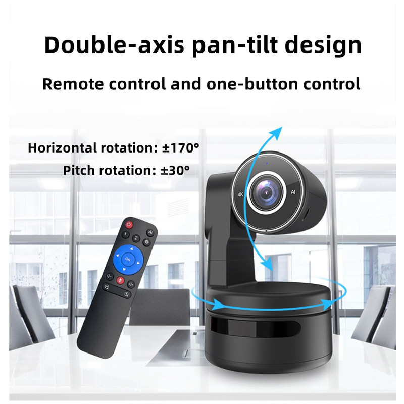 وب کم مدل 4K PTZ AI Function 4X Zoom Auto Tracking Focus