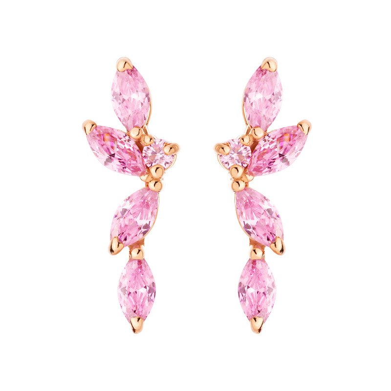 گوشواره میخی طلا 18 عیار زنانه گالری شیدا مجد مدل شکوفه