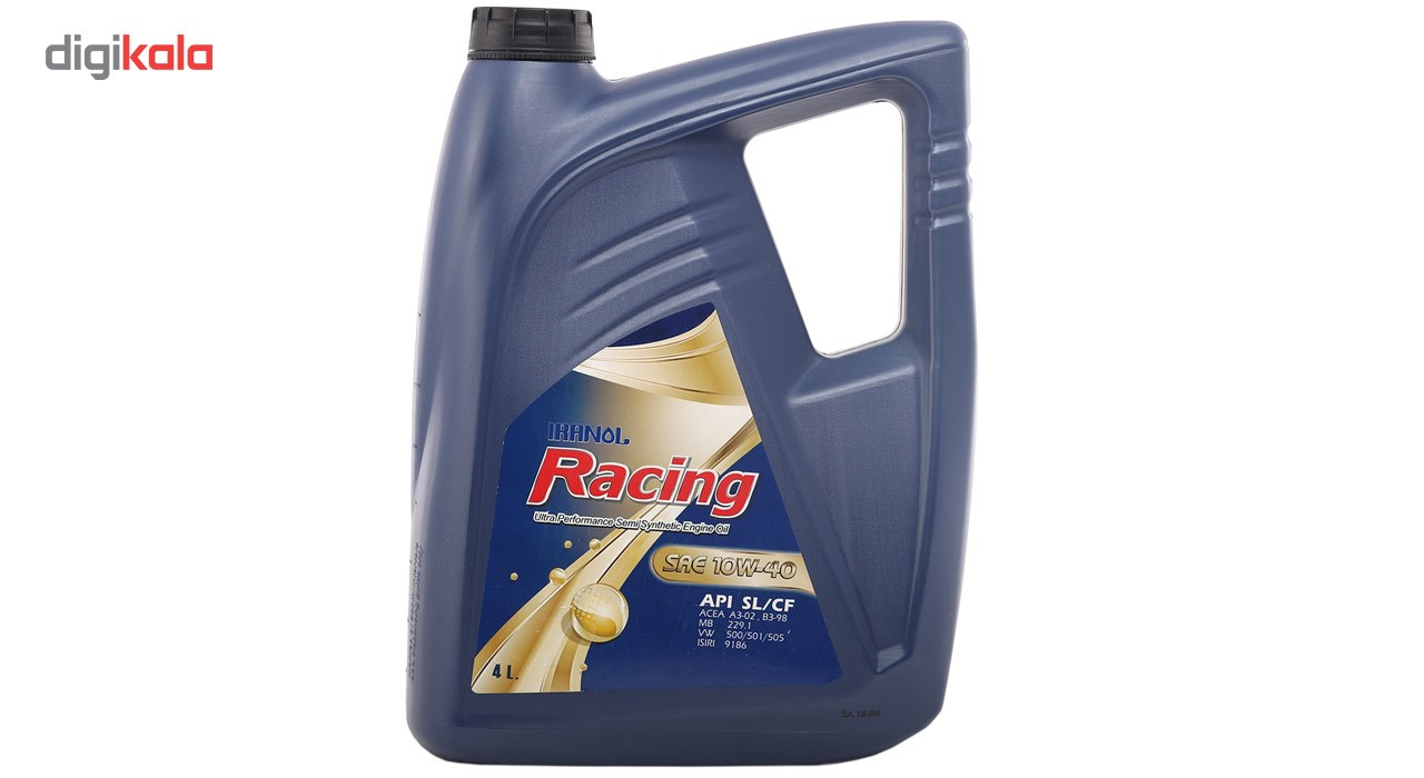 روغن موتور خودرو ایرانول مدل Racing ظرفیت 4 لیتری
