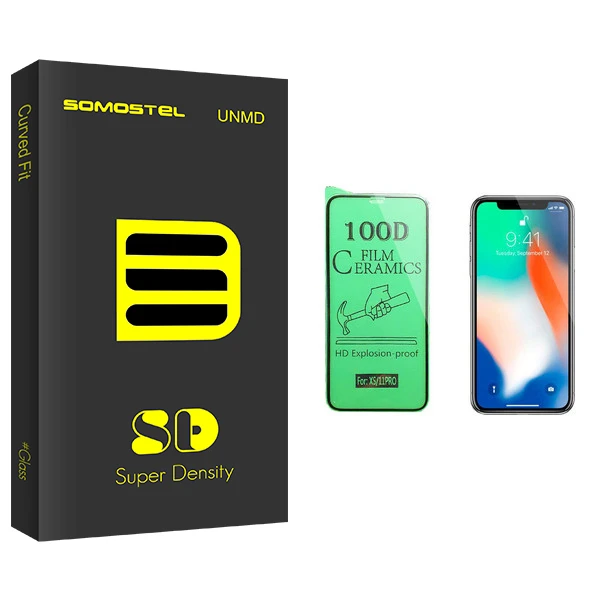 محافظ صفحه نمایش سرامیکی سوماستل مدل SD Glass مناسب برای گوشی موبایل اپل iPhone X