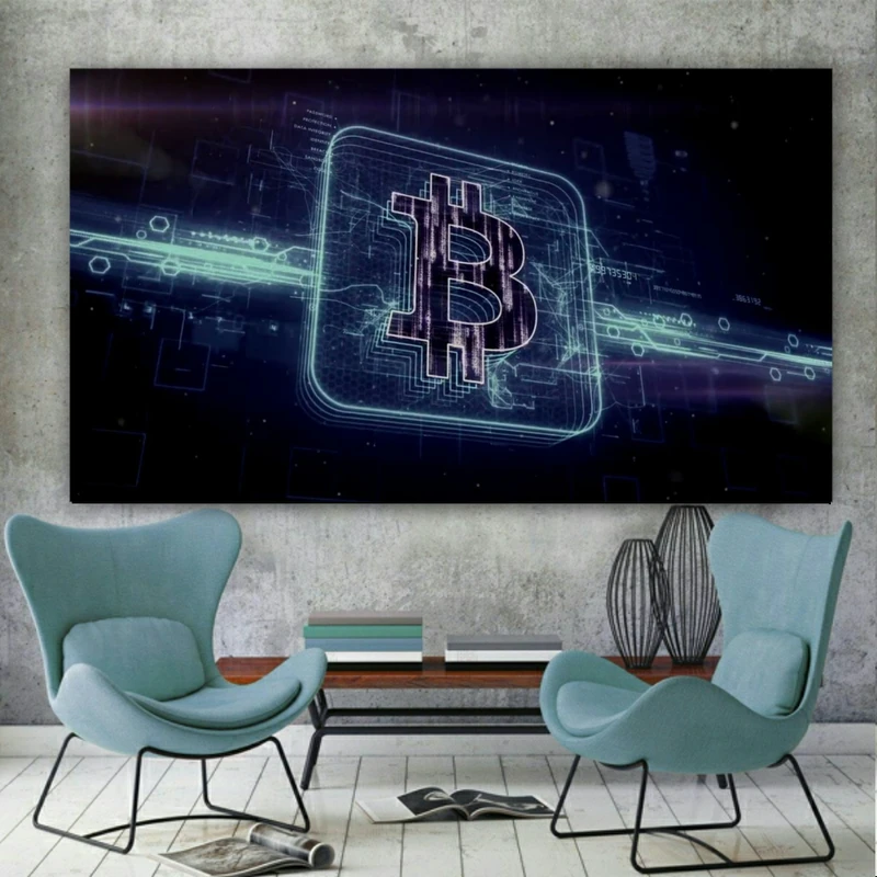 تابلو بوم طرح بیت کوین مدل SDB2030